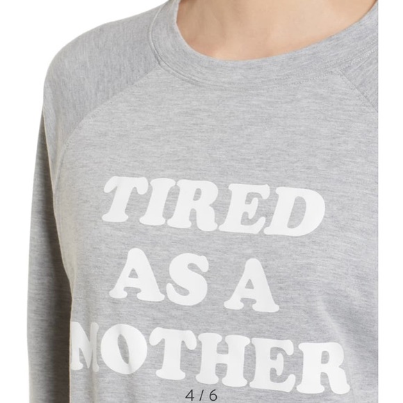 Caslon Cozy Slogan Sweatshirt- Heather Grey- XS - Picture 4 of 4